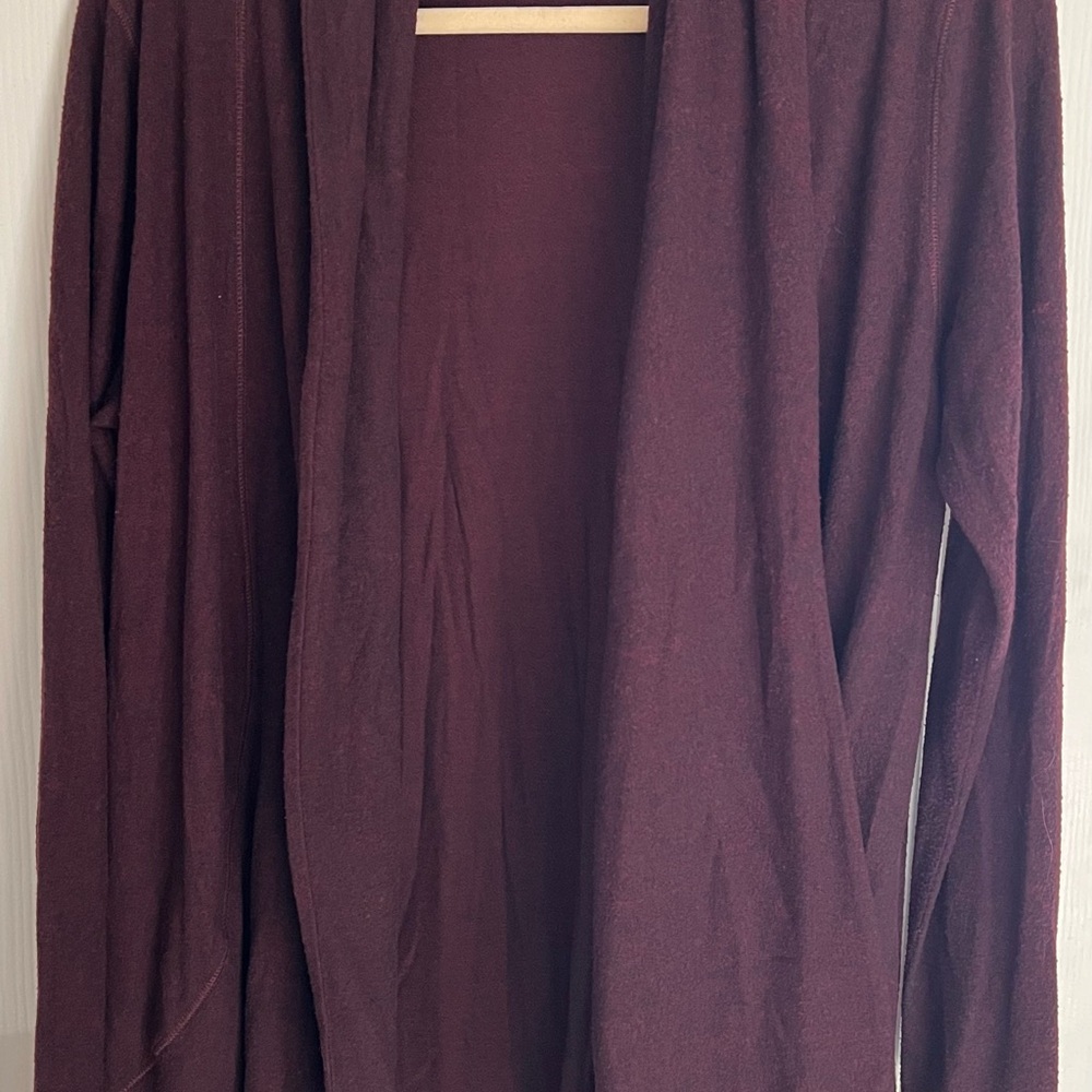 August Mist Medium Burgundy Open Front Cardigan from Stitch Fix